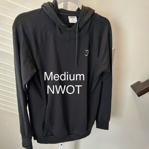 Gymshark black medium hoodie nwot 
Thin stretchy material